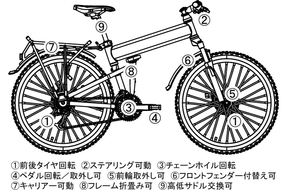 Little Armory LM003 Складной горный велосипед для воздушно-десантных войск Montague Paratrooper, окрашенный, готовый продукт 1/12