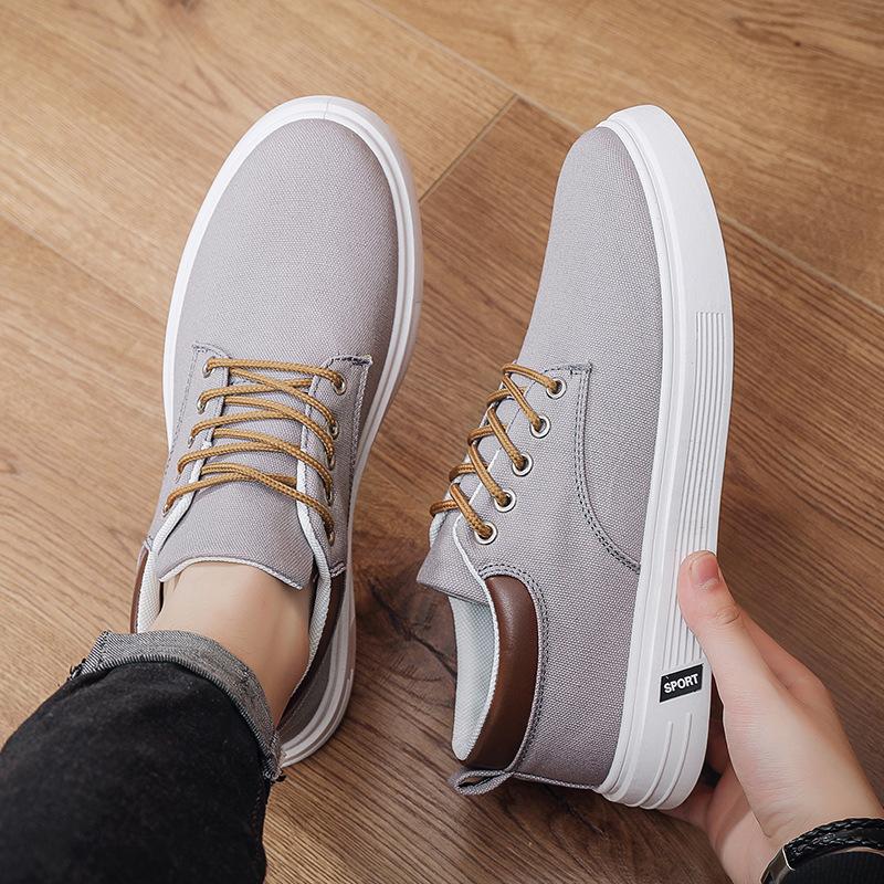 Summer New Breathable Men's Canvas Shoes Casual Men's Shoes Student Shoes Youth Tide Board Shoes Hong Kong Style Cloth Shoes