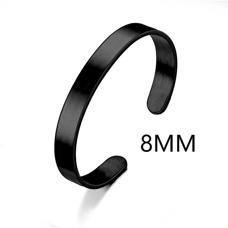Минималистичный браслет-манжета из нержавеющей стали и браслет цвета: золото, серебро, черный цвет, открытые браслеты для мужчин и женщин, ювелирные изделия в стиле хип-хоп