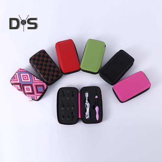 1 Set Light-up Crochet Hook Kit with Storage Case USB Rechargeable 2.5 MM To 6.5MM 9 Sizes DIY LED Lighted Crochet Hook Crocheting Knitting