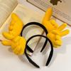 Hand Heart Funny Gesture Headband Plush Cosplay Hair Hoop Cute Plush Hairband  Photo Pros