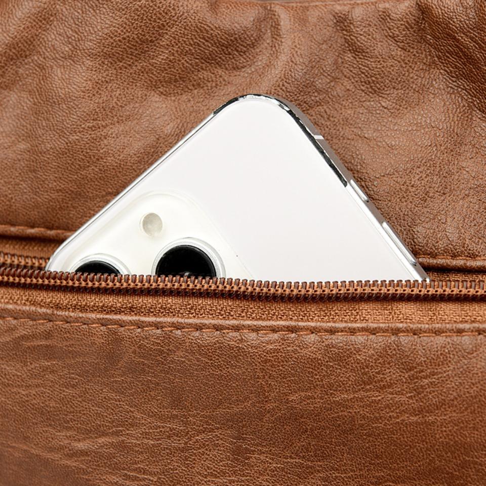 Ретро кожаная сумка через плечо женская сумка через плечо с множеством карманов модная женская сумка большой емкости новая сумка-мессенджер кошелек