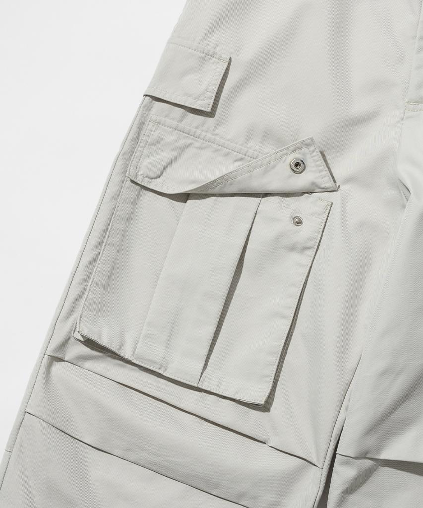 INTEMPOMOOD Fw Combat Pocket Cargo Pants_Light Grey