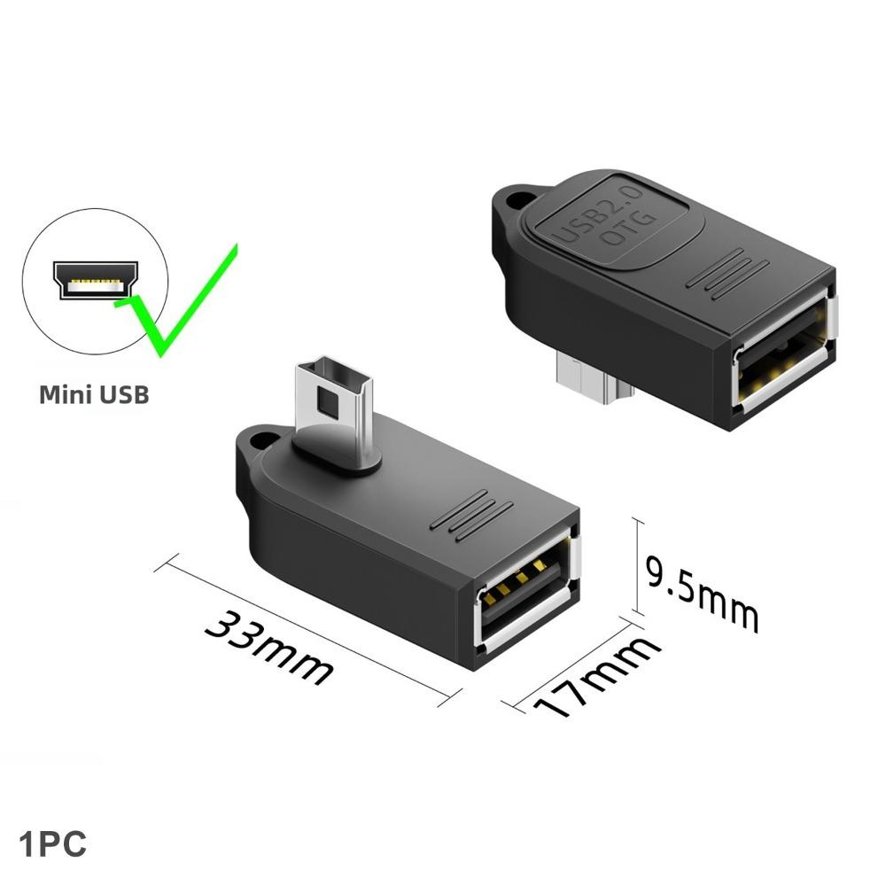 Адаптер Micro USB OTG Угловой 90 градусов Мини USB на USB-A Конвертер Поддержка Зарядки Телефона Планшета Plug and Play