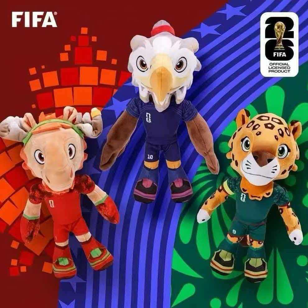 Плюшевые куклы Чемпионата мира по футболу FIFA 2026 Игрушки-сувениры Чемпионата мира Талисман Кубка Геркулеса, Клен, Заю, Сцепление