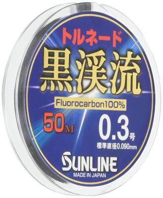 Флюорокарбоновая леска SUNLINE Tornado Black Stream 2, 50 м, 0.3 Черный