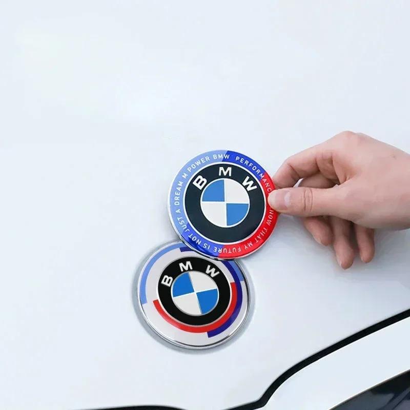 FA77Pcs Car Hood Front Rear Trunk Emblem Badge for BMW 50th Anniversary E36 E46 E53 E90 E60 E39 E87 G01 G20 G30 X1 X3 X5 X6 F30 F20