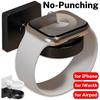 Портативная зарядная подставка без сверления для Apple Watch Серии 8 Ultra Настольная док-станция для часов, держатель для зарядки AirPods iPhone