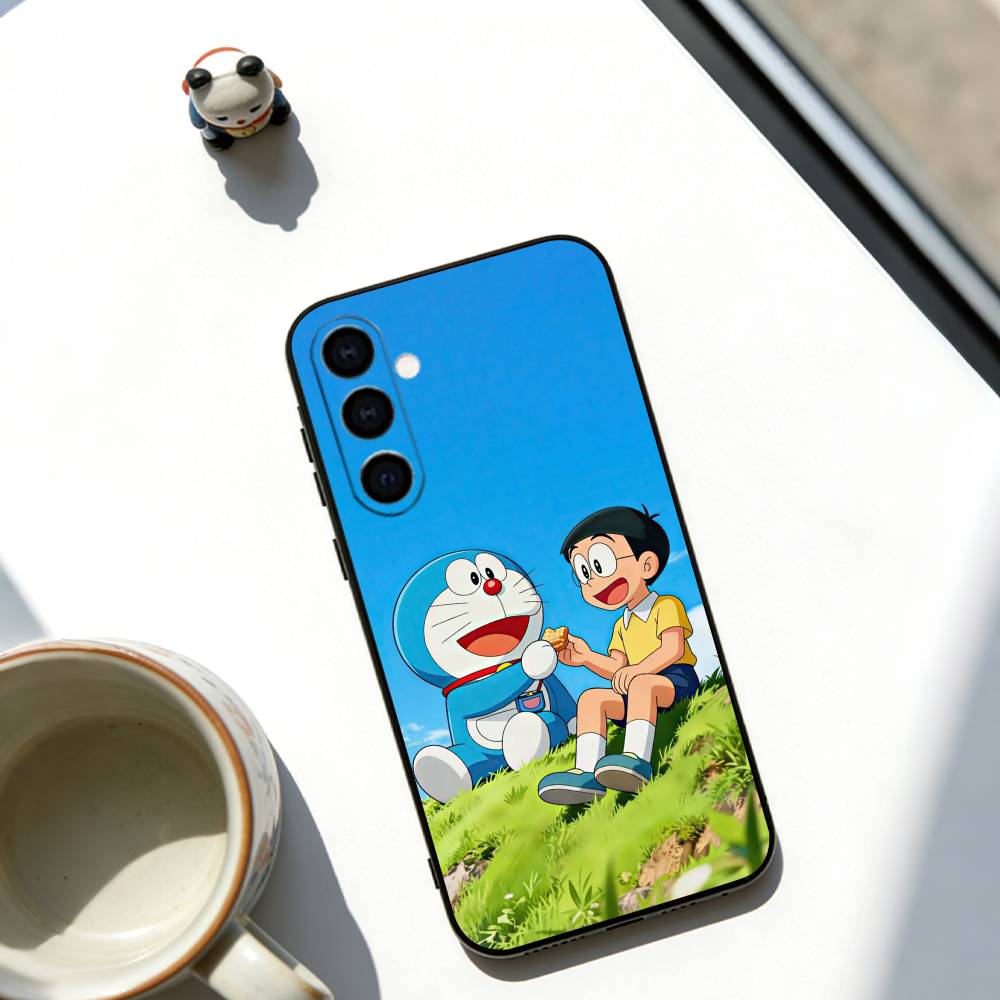 Nobita Nobi Phone Case For Samsung Galaxy A73,A72,A71,A70,A53,A52,A51,Soft Black Cover