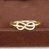 Кольца Huitan Infinity Figure Eight Shape Finger Rings для женщин, минималистичные, сдержанные, обручальные кольца, аксессуары, модные ювелирные изделия оптом