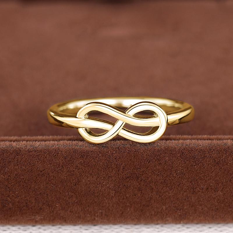 Кольца Huitan Infinity Figure Eight Shape Finger Rings для женщин, минималистичные, сдержанные, обручальные кольца, аксессуары, модные ювелирные изделия оптом