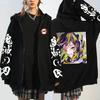 Japan Anime Demon Slayer Kanroji Mitsuri Printed Hooded Men Women Zipper Hoodies Harajuku Kimetsu No Yaiba Sweatshirt Zip Jacket