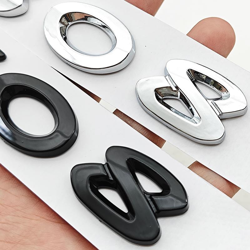 New 3D ABS Chrome Black Car Letters Logo 308 Emblem Sticker Rear Trunk Badge For Peugeot 308 SW GT Line GTI T9 T7 P5 Accessories