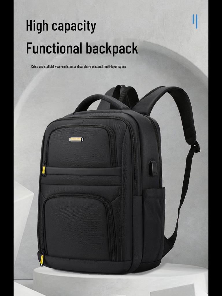 High-End Waterproof Commuter Backpack for Men and Women - Fashionable Travel and Work Bag