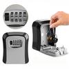 4 Digit Combination Lock Key Safe for Outdoor Wall Mount Aluminum Alloy Security Storage Box for Keys and Wallets