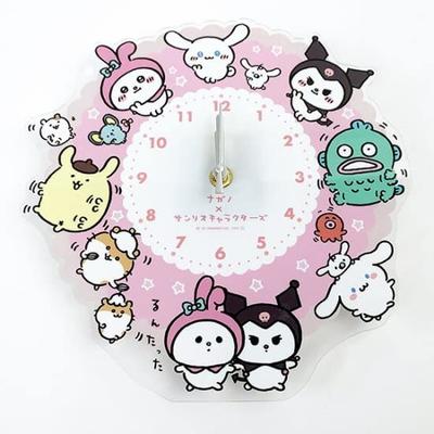 Marimocraft Nagano x Персонажи Sanrio Акриловые x Настенные часы, 23,4 23,6 см, NGSR-090