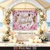 Party Backdrop Happy Birthday Birthday Floral Butterfly Photo Booth Background Front Door Decor