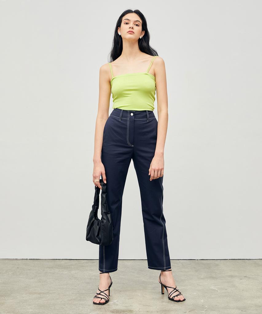 ONNE Stitched Straight Fit Pants Navy