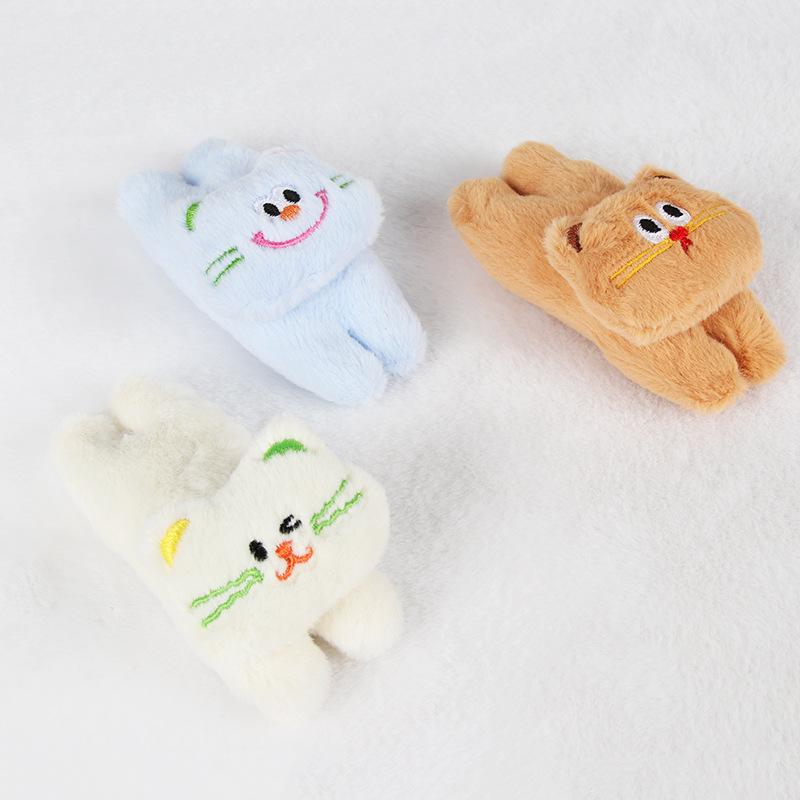 Cute Plush Kitten & Bear Hair Clips, Charms & Brooches