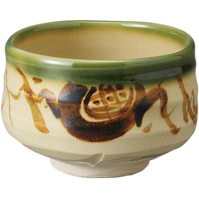 Чаша для матча Чаша для матча x Oribe Matcha Чайная церемония Чаша для матча Керамика Mino Ware Сделано в Японии Сетка для эля 12,5 H8,4 см