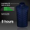 Men Heated Vest Smart Heated Vest Coat for Men with Built-in Carbon Fiber Wire Stand Collar Design Thermal Warmth Technology