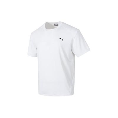 Puma Однотонная футболка свободного кроя с круглым вырезом и коротким рукавом, спущенными плечами, унисекс, белая 682915-02