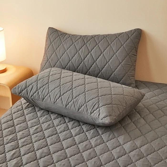 2 шт. Водонепроницаемая стеганая наволочка однотонная наволочка 48x74 см наволочка (Без внутреннего стержня)