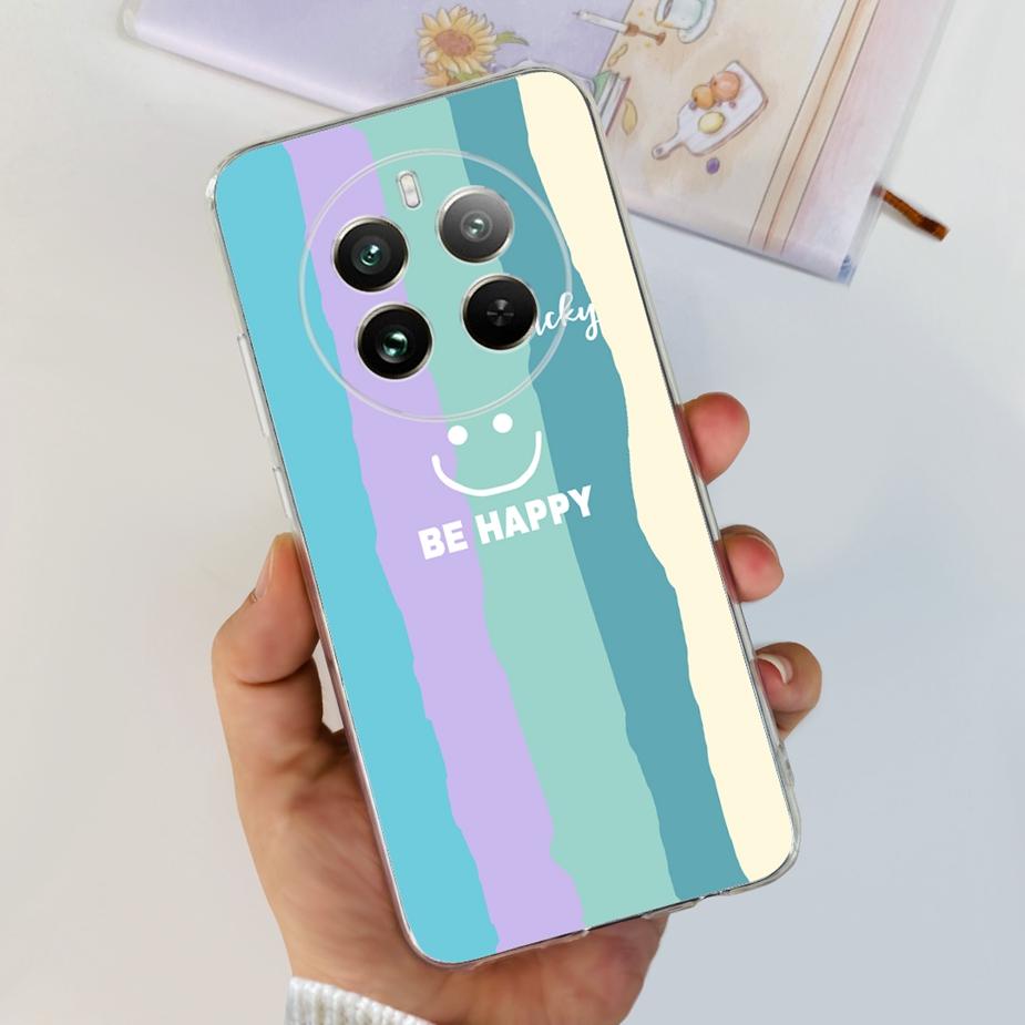 Чехол для Realme 12 Pro Plus Новый Модный Расписной Чехол Прозрачный Силиконовый Мягкий ТПУ Чехол для Телефона Для Realme 12 Plus Realme12 Pro + Корпус