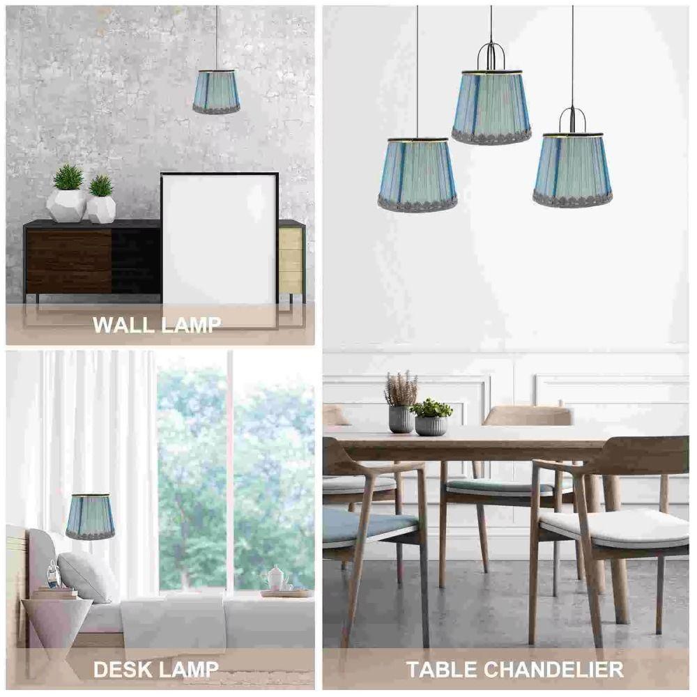 Clip on/Meson Type Cloth Lamp Shade E14 Bulb Chandelier Lampshade Table Lamp Cover Household