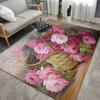 Ковер с цветочным принтом, противоскользящий коврик для пола для домашнего декора, для гостиных, балконов и т.д., разных размеров, прикроватный коврик для спальни