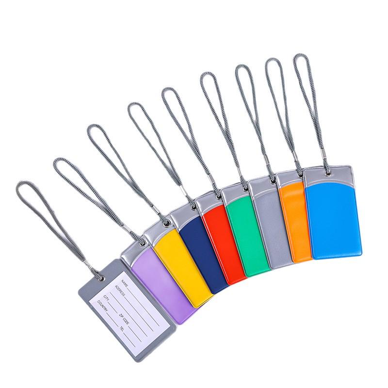 Персонализированная многоцветная ПВХ бирка для багажа со шнурком и карточкой для информации