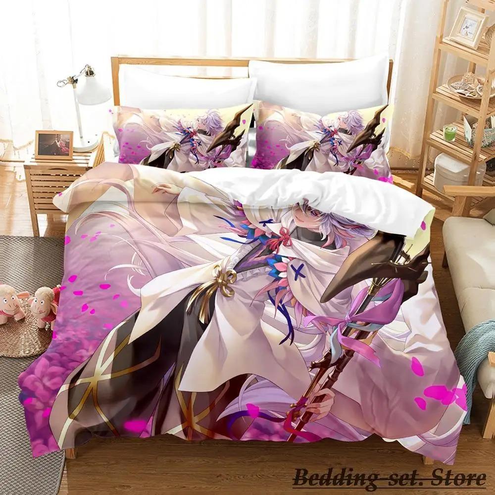 Fate Grand Order, Merlin Постельное белье Single Twin Full Queen King Size Bed Set Aldult Kid Bedroom Duvetcover Sets Anime