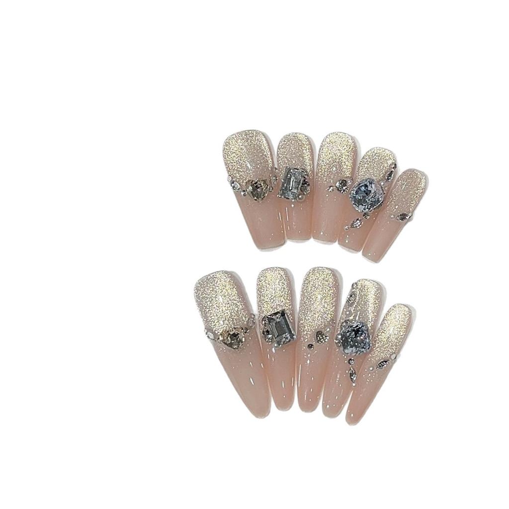 Gentle Nude Color White Flashing Pink Gold Cat Eyes Fine K9 Pile Drill Wear Armor