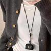 Pendant Hanging Neck Coin Purse Necklace Leather Women Necklace New Headphone Bag  Women
