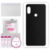 apgo Protective Skin Sticker for the Back Compatible with Xiaomi Redmi Note 5 AI Dual Camera, Wrap Film, Foil, Vinyl - Pattern Carbon Black