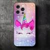 Pink Unicorn Rainbow Soft Phone Case for iPhone 16 16E 17 Air 15 Pro Max 14 Plus 13 Mini 11 12 7 Black Cover Back Shell