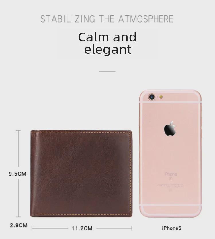 Men’s Retro Genuine Leather Wallet & Money Clip