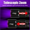 UV Flashlight LED Ultraviolet Torch Zoomable Mini Ultra Violet Lights 395nm Inspection Lamp Pet Urine Stain Detector Tools