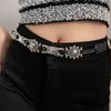 Punk Leather Belt Luxury Trendy Design Chain Belt Trend Waist Strap