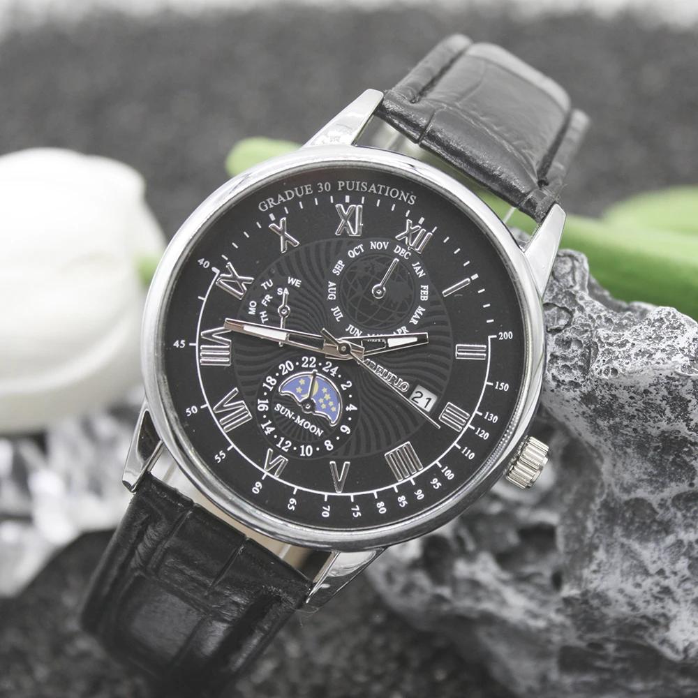 Набор из 3 предметов, роскошные часы для мужчин, солнцезащитные очки, кожаный кошелек, индивидуальные мужские часы для идеального подарка