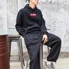 Li Ning Sports Fashion Series вышитый логотип свободная флисовая толстовка с капюшоном унисекс толстовка черная AWDRC33-2