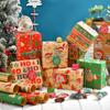 6pcs DIY Thickened 50*70cm Mixed Style Christmas Gift Wrapping Paper Kraft Paper Xmas Elements