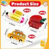 1pc Cartoon Cute Acrylic Cartoon Back To School School Bus, Pencil, Apple, and Calculator Style Hair Clip, Acrylic Hair Claw