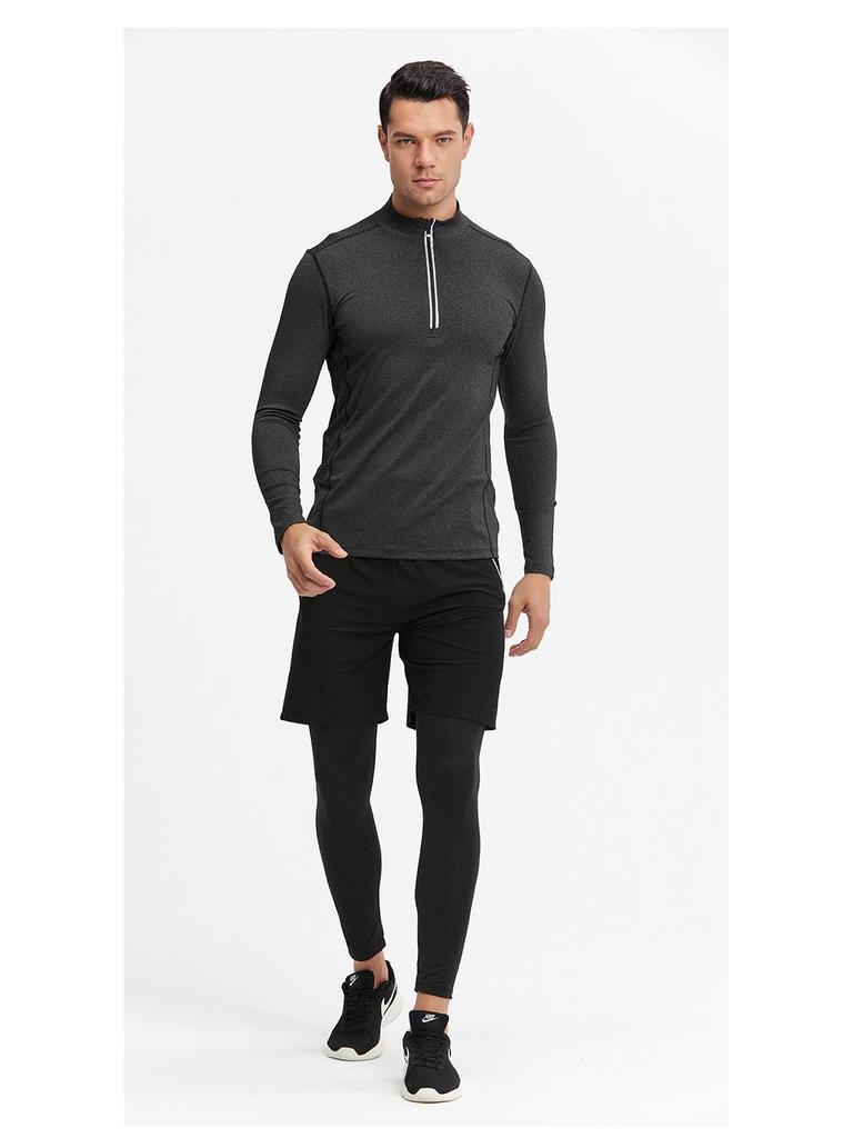 Мужская быстросохнущая футболка с длинным рукавом для фитнеса, баскетбольных тренировок