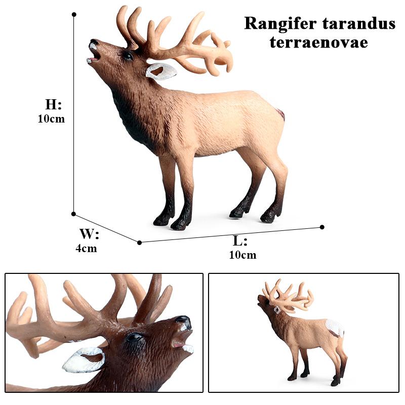 Oenux Лесные Олени Животные Симуляция Дикий Белохвостый Лось Фигурки Лось Фигурки Модель Украшение Игрушка Детский Рождественский Подарок