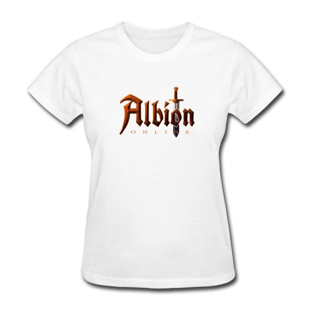 XiangXiangli Женская хлопковая футболка с логотипом Albion Online XL Белая
