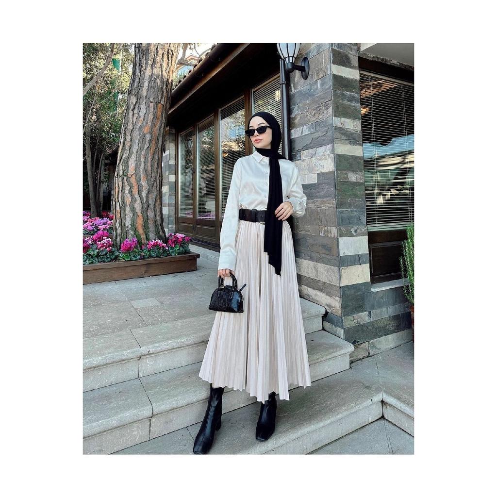 Плиссированная юбка | антрацит