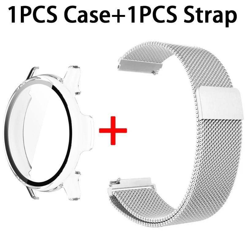 Strap + Case Cover for Garmin Vivoactive 5 / Active 5 Stainless Steel Band for Garmin Active5 Wristband Protective Shell