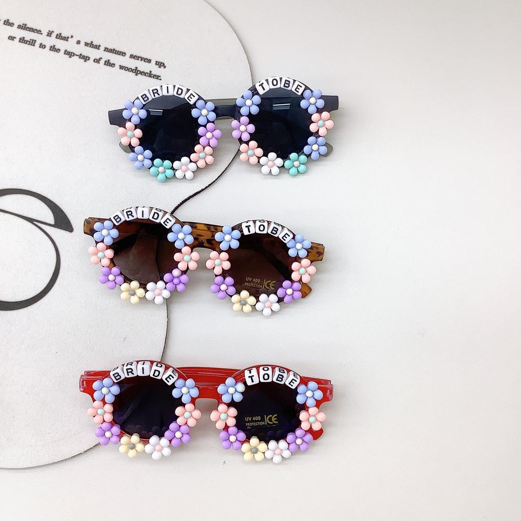 Fashion Diy Children'S Sunglasses Cute Cartoon Girl Concave Sunscreen Uv Protection Sunglasses