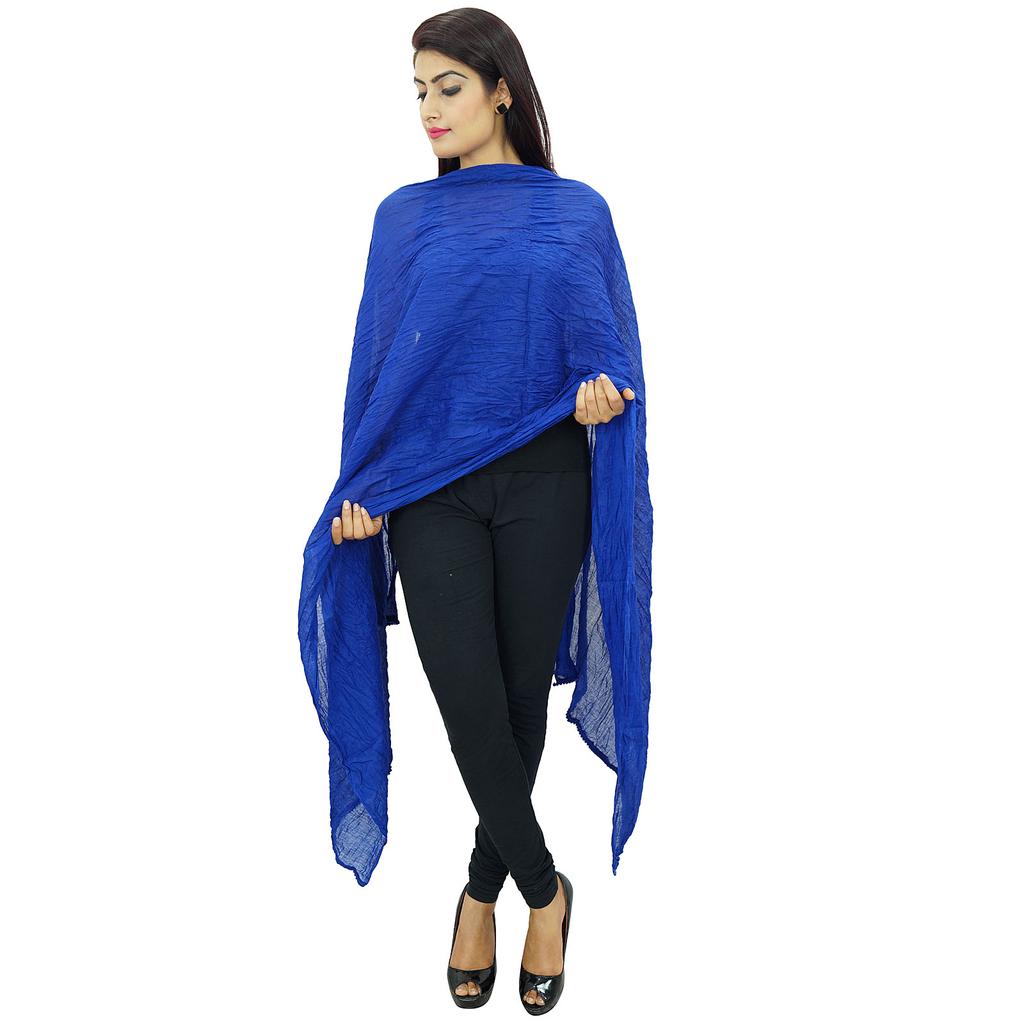 Long Cotton Voile Dupatta Stole Women Neck Wrap Indian Scarves Chunni